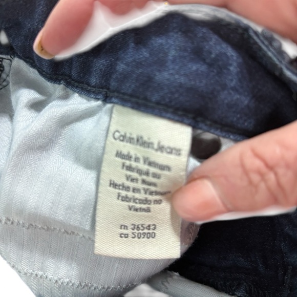 Calvin Klein Jeans Womens 14x30 Dark Indigo Straight‎ Leg Denim Blue Pants #705 - Picture 12 of 12